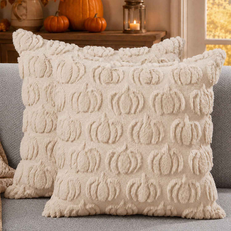 3D Pumpkin Pillow Covers – Set of 2, 18x18 In