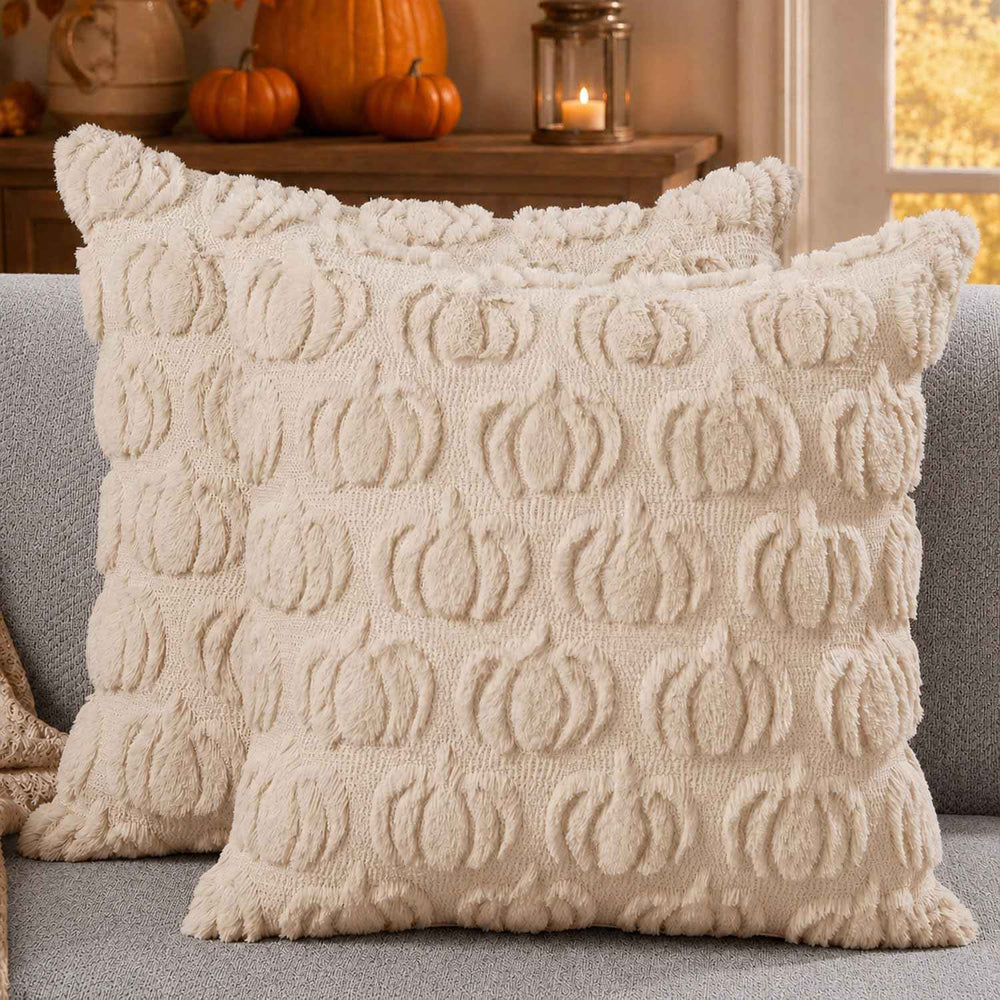 3D Pumpkin Pillow Covers – Set of 2, 18x18 In