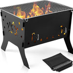 Portable Folding Charcoal Grill & Campfire Fire Pit