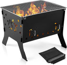 Portable Folding Charcoal Grill & Campfire Fire Pit
