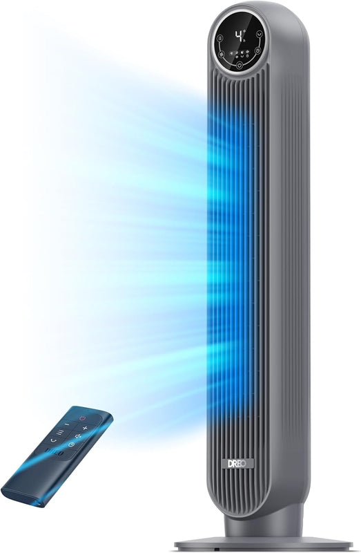 Tower Fan With Remote – 90° Oscillation, 36″ & 42″ - 36" Grey – 4 Speed