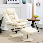 Manual Swivel Recliner with Ottoman, Massage & Heat