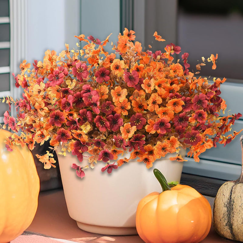 Artificial Flowers for Outdoors – UV-Resistant, 12 Bundles