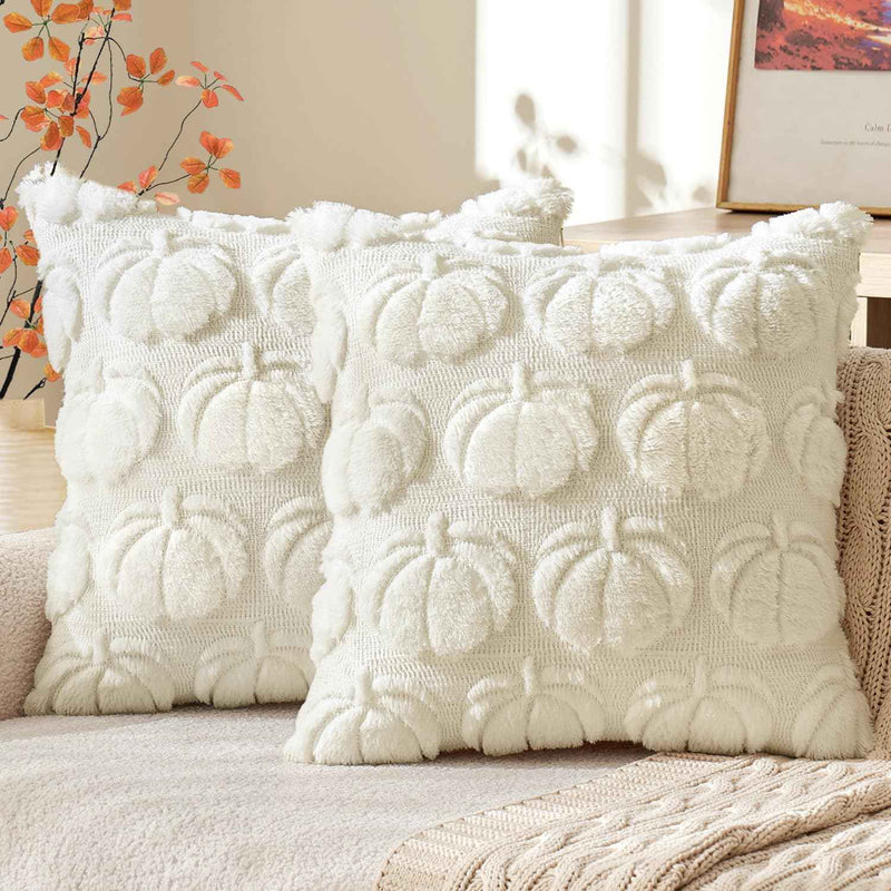3D Pumpkin Pillow Covers – Set of 2, 18x18 In