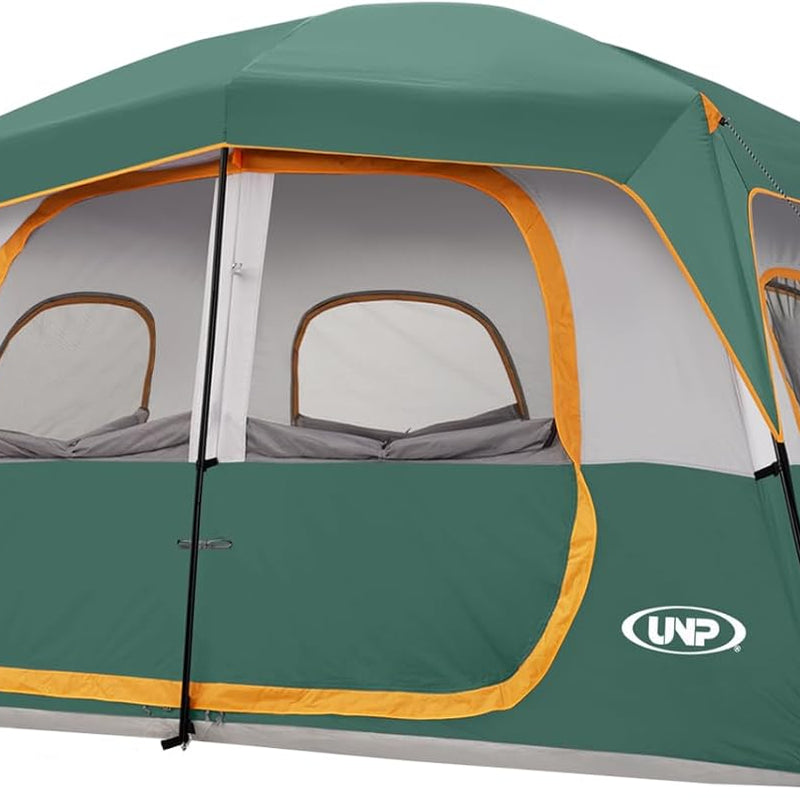 Family Dome Camping Tent - 5-8, 6 & 8 Person - Waterproof, Rainfly & Carry Bag