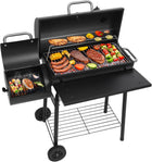 Portable Charcoal Grill with Smoking Function, Foldable Suitcase Design with Wheels, Multi-Tier Storage Rack & Waterproof Cover for Outdoor BBQ Parties