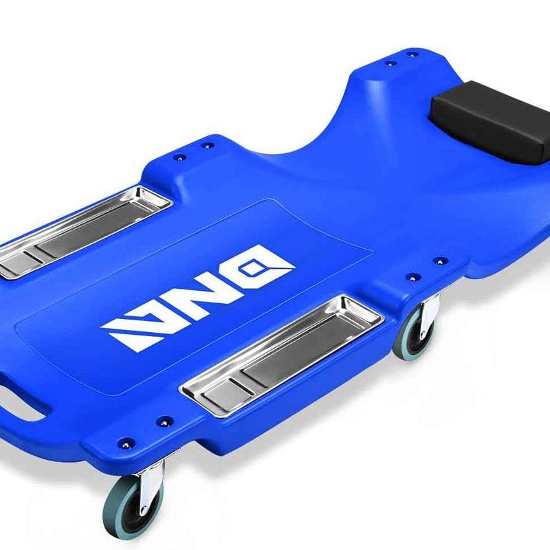 Low Profile Rolling Garage Creeper - Mechanic Creeper with Padded Headrest & Tool Trays, Under Car Roller for Automotive Repair, Rolling Car Creeper