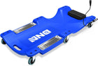 Low Profile Rolling Garage Creeper - Mechanic Creeper with Padded Headrest & Tool Trays, Under Car Roller for Automotive Repair, Rolling Car Creeper