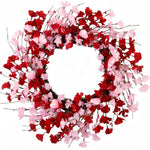 VALENTINE WREATHS FOR FRONT DOOR – HEART & BERRY FLORAL WREATH FOR VALENTINE’S DAY DÉCOR