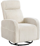 Swivel Accent Chair with Storage, 360 Degree Velvet Small Accent Chair, No Assembly Comfy Bedroom Chair for Living Room, Reading, Dressing Room - Media 1