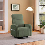 Swivel Accent Chair with Storage, 360 Degree Velvet Small Accent Chair, No Assembly Comfy Bedroom Chair for Living Room, Reading, Dressing Room - Media 1