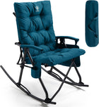 Oversized Folding Rocking Camping Chair with Padded Comfort & Portable Design