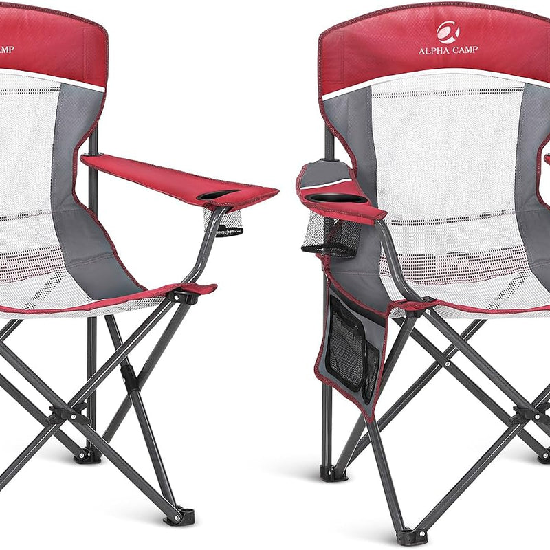 CAMPING CHAIRS – 2-PACK FOLDING CHAIRS WITH COOLER BAG