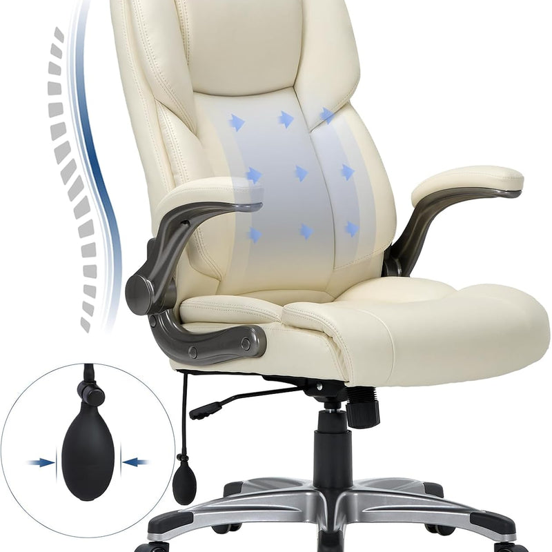 High-Back Office Chairs – Flip-Up Arm & Reclining Footrest Styles