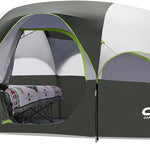 Family Dome Camping Tent - 5-8, 6 & 8 Person - Waterproof, Rainfly & Carry Bag