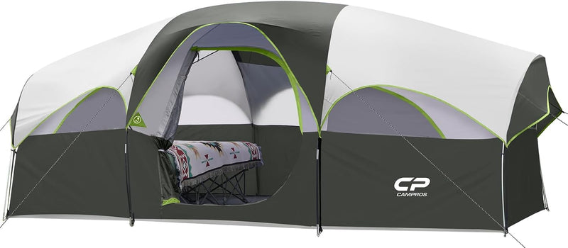 Family Dome Camping Tent - 5-8, 6 & 8 Person - Waterproof, Rainfly & Carry Bag