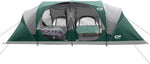 10–12 PERSON WATERPROOF CABIN CAMPING TENT WITH ROOM DIVIDERS, RAINFLY & CARRY BAG - Media 1