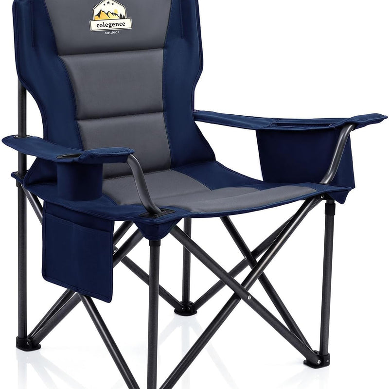 Heavy Duty Camping Chair with Cooler Storage – Single or Twin Pack