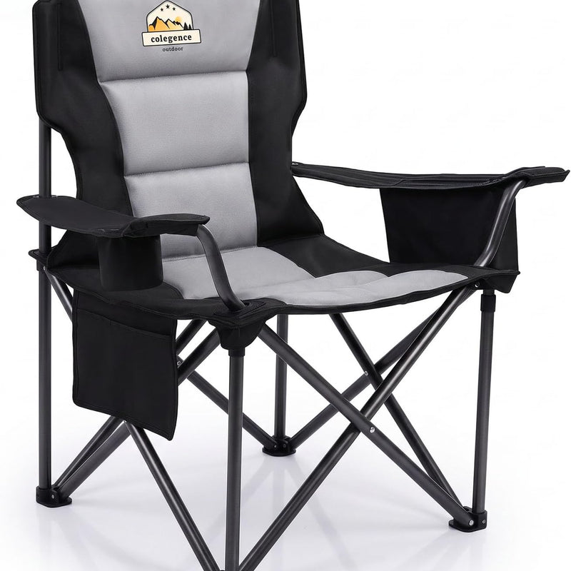 Heavy Duty Camping Chair with Cooler Storage – Single or Twin Pack