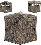 SucceBuy Hunting Blind, 270° & 360° See Through Ground Blind, 2-3 Person / 3-4 Person Pop Up Deer Blind for Hunting with Carrying Bag, Portable Tent