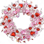 VALENTINE WREATHS FOR FRONT DOOR – HEART & BERRY FLORAL WREATH FOR VALENTINE’S DAY DÉCOR