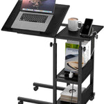 C-SHAPED END TABLE WITH CHARGING STATION – ADJUSTABLE HEIGHT