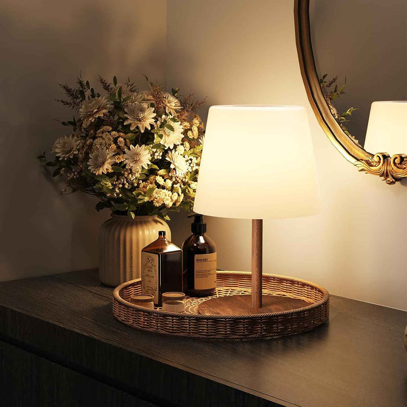 CORDLESS TABLE LAMP – RECHARGEABLE & WATERPROOF FOR SHOWER, BATHROOM AND OUTDOOR USE
