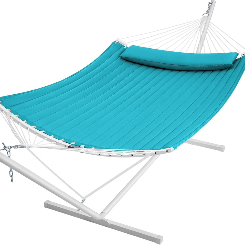 2-Person Hammock with Adjustable-Height Stand, Pillow & Carrying Bag