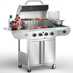 Portable Charcoal Grill, Tabletop Outdoor Barbecue Smoker, Small BBQ Grill for Outdoor Cooking Backyard Camping Picnics Beach