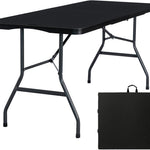 6 Ft Folding Camping Table – Portable Indoor/Outdoor Table with Waterproof HDPE Top