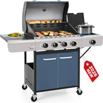 Portable Charcoal Grill, Tabletop Outdoor Barbecue Smoker, Small BBQ Grill for Outdoor Cooking Backyard Camping Picnics Beach
