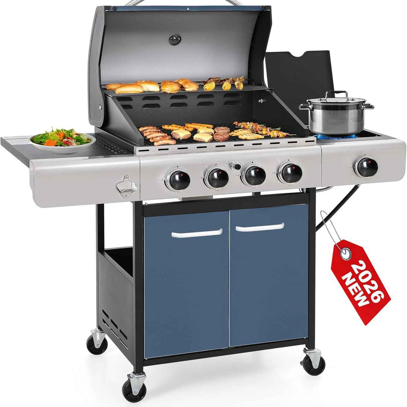 Portable Charcoal Grill, Tabletop Outdoor Barbecue Smoker, Small BBQ Grill for Outdoor Cooking Backyard Camping Picnics Beach