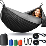 Portable Camping Hammock with Tree Straps – Lightweight Nylon Travel Hammock