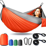 Portable Camping Hammock with Tree Straps – Lightweight Nylon Travel Hammock