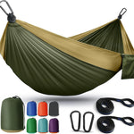 Portable Camping Hammock with Tree Straps – Lightweight Nylon Travel Hammock