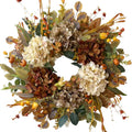 Show 24" Artificial Fall Hydrangea & Mini Pumpkin Wreath