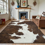 Faux Cowhide Rug – Animal Print Area Rug for Living Room, Bedroom & Office