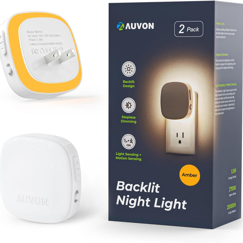PLUG-IN NIGHT LIGHT – MOTION SENSOR, DUSK-TO-DAWN & DIMMING
