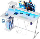 L-SHAPED GAMING DESK – LED LIGHTS & POWER OUTLETS