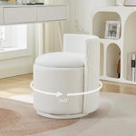 VANITY CHAIR WITH STORAGE – 360° SWIVEL VELVET SEAT - Media 1