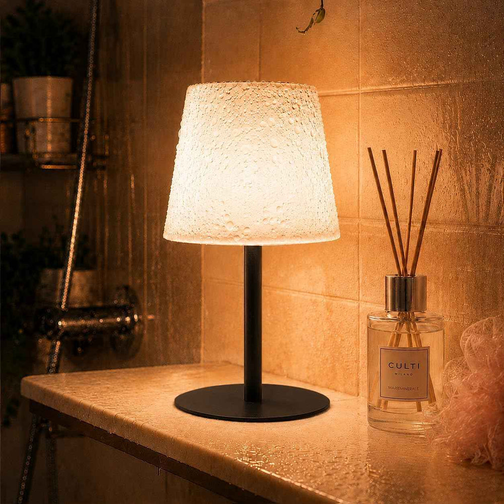 CORDLESS TABLE LAMP – RECHARGEABLE & WATERPROOF FOR SHOWER, BATHROOM AND OUTDOOR USE