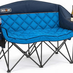 Oversized Padded 2-Person Folding Camping Loveseat Chair – Heavy Duty Outdoor Seating