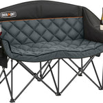 Oversized Padded 2-Person Folding Camping Loveseat Chair – Heavy Duty Outdoor Seating