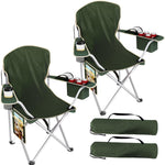 CAMPING CHAIRS – 2-PACK FOLDING CHAIRS WITH COOLER BAG