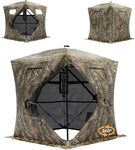 SucceBuy Hunting Blind, 270° & 360° See Through Ground Blind, 2-3 Person / 3-4 Person Pop Up Deer Blind for Hunting with Carrying Bag, Portable Tent - Media 1