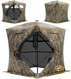 SucceBuy Hunting Blind, 270° & 360° See Through Ground Blind, 2-3 Person / 3-4 Person Pop Up Deer Blind for Hunting with Carrying Bag, Portable Tent