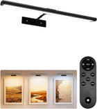 Picture Lights for Wall, Rechargeable Battery Operated LED Gallery Light Bar with Remote & Timer, Dimmable Wireless Wall Sconce for Paintings & Frames