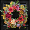 Show 24" Artificial Fall Dahlia Apple & Berry Wreath