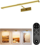 Picture Lights for Wall, Rechargeable Battery Operated LED Gallery Light Bar with Remote & Timer, Dimmable Wireless Wall Sconce for Paintings & Frames