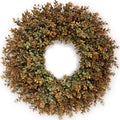 Show Orange-Green 26" Artificial Fall Boxwood Wreath